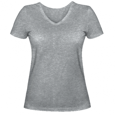 Колір Сірий, Жіночі футболки з V-подібним вирізом - PrintSalon