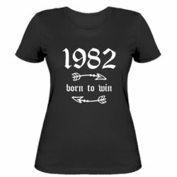 Женская футболка 1982 Born to win - PrintSalon