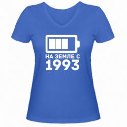 Женская футболка с V-образным вырезом 1993 - PrintSalon