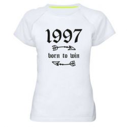 Жіноча футболка для спорту 1997 Born to win - PrintSalon