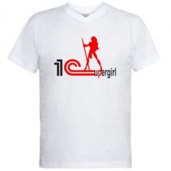 Мужская футболка  с V-образным вырезом 1Cupergirl - PrintSalon