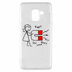 Чехол для Samsung A8 2018 2302Our love story2 - PrintSalon