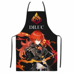 Фартух з 3D принтом Genshin Impact Diluc - PrintSalon