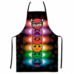 Фартух з 3D принтом Geometry Dash Levels - PrintSalon