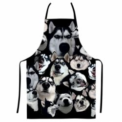 Фартух з 3D принтом Husky Emotions - PrintSalon