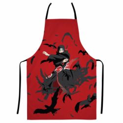 Фартух з 3D принтом Itachi Uchiha with crows - PrintSalon