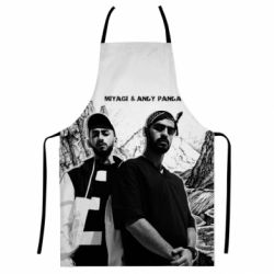 Фартух з 3D принтом Miyagi & andy panda black and white-PrintSalon Фартух з 3D принтом Miyagi & andy panda black and white