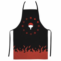 Фартук с 3D принтом Naruto Sasuke Uchiha Sharingan - PrintSalon