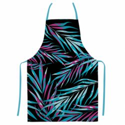 Фартух з 3D принтом Neon Palm Leaves - PrintSalon