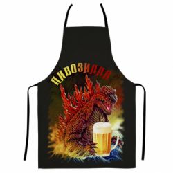 Фартук с 3D принтом Пивозилла - PrintSalon