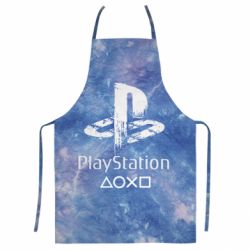 Фартух з 3D принтом Playstation on tai dai background - PrintSalon