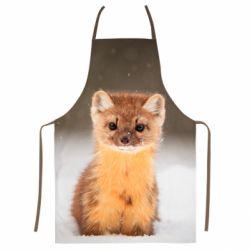 Фартук с 3D принтом Пушистая куница - PrintSalon
