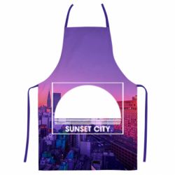 Фартух з 3D принтом Sunset city - PrintSalon