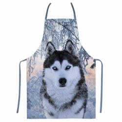Фартух з 3D принтом Winter Husky - PrintSalon