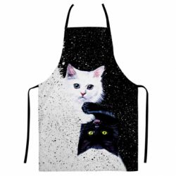 Фартук с 3D принтом Yin and Yang cats - PrintSalon