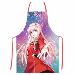 Фартук с 3D принтом Zero Two Darling In The Franxx - PrintSalon