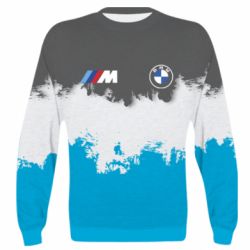 3D свитшот BMW logo and gray background - PrintSalon