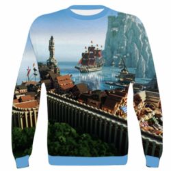 3D свитшот Minecraft beautiful town - PrintSalon