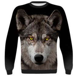 3D світшот Wolf with yellow eyes - PrintSalon