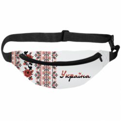 3D сумка-бананка Black and Red Ukraine - PrintSalon