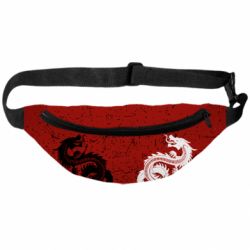 3D-сумка на пояс Dragons Black White - PrintSalon