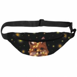 3D-сумка на пояс Fox And Christmas Lights - PrintSalon