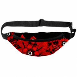 3D-сумка на пояс Червоні квіти - PrintSalon