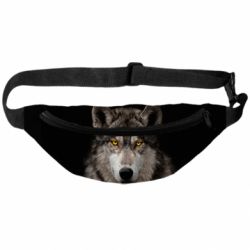 3D-сумка на пояс Wolf with yellow eyes - PrintSalon