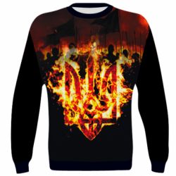 3D світшот Вогняний герб України - PrintSalon