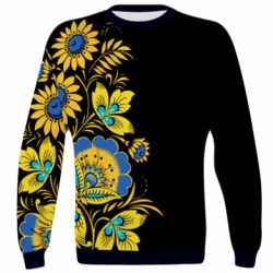 3D світшот Україна! Петриківський розпис - PrintSalon