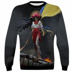 3D світшот Українка захисниця - PrintSalon