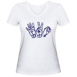 Жіноча футболка з V-подібним вирізом 4:20 (чотири двадцять) - PrintSalon