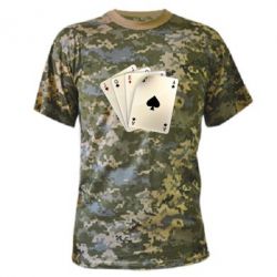 Камуфляжна футболка 4 cards - PrintSalon