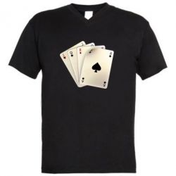 Чоловіча футболка з V-подібним вирізом 4 cards - PrintSalon
