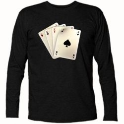 Футболка з довгим рукавом 4 cards - PrintSalon