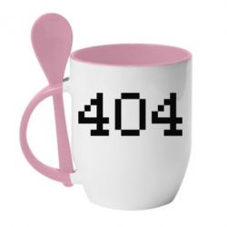 Чашка с ложкой 404 - PrintSalon