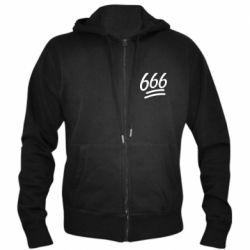 Мужское худи на молнии 666 - PrintSalon