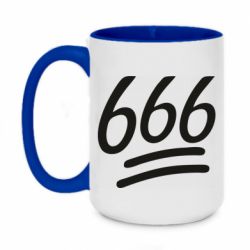 Чашка двухцветная 420ml 666 - PrintSalon