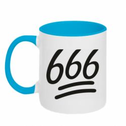 Чашка двухцветная 320ml 666 - PrintSalon