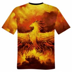Чоловіча футболка 3D A fire bird - PrintSalon