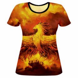 Жіноча 3D футболка A fire bird - PrintSalon