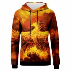 Жіноче 3D худі A fire bird