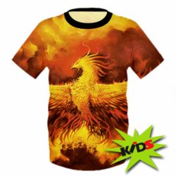 Дитяча 3D футболка A fire bird - PrintSalon