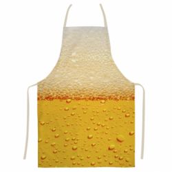 Фартук с 3D принтом A man with a mermaid swims in beer - PrintSalon