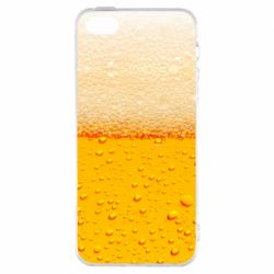 Чехол для iPhone5/5S/SE A man with a mermaid swims in beer - PrintSalon