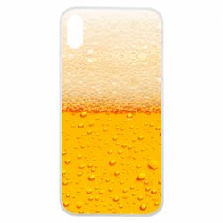 Чехол для iPhone Xs Max A man with a mermaid swims in beer - PrintSalon