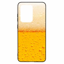 Чехол для Samsung S20 Ultra A man with a mermaid swims in beer - PrintSalon