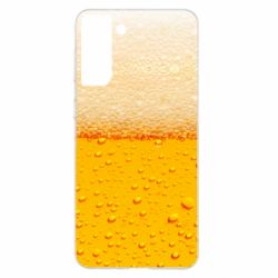 Чехол для Samsung S21+ A man with a mermaid swims in beer - PrintSalon