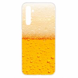 Чехол для Realme 6 A man with a mermaid swims in beer - PrintSalon
