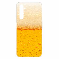 Чехол для Realme 6 Pro A man with a mermaid swims in beer - PrintSalon